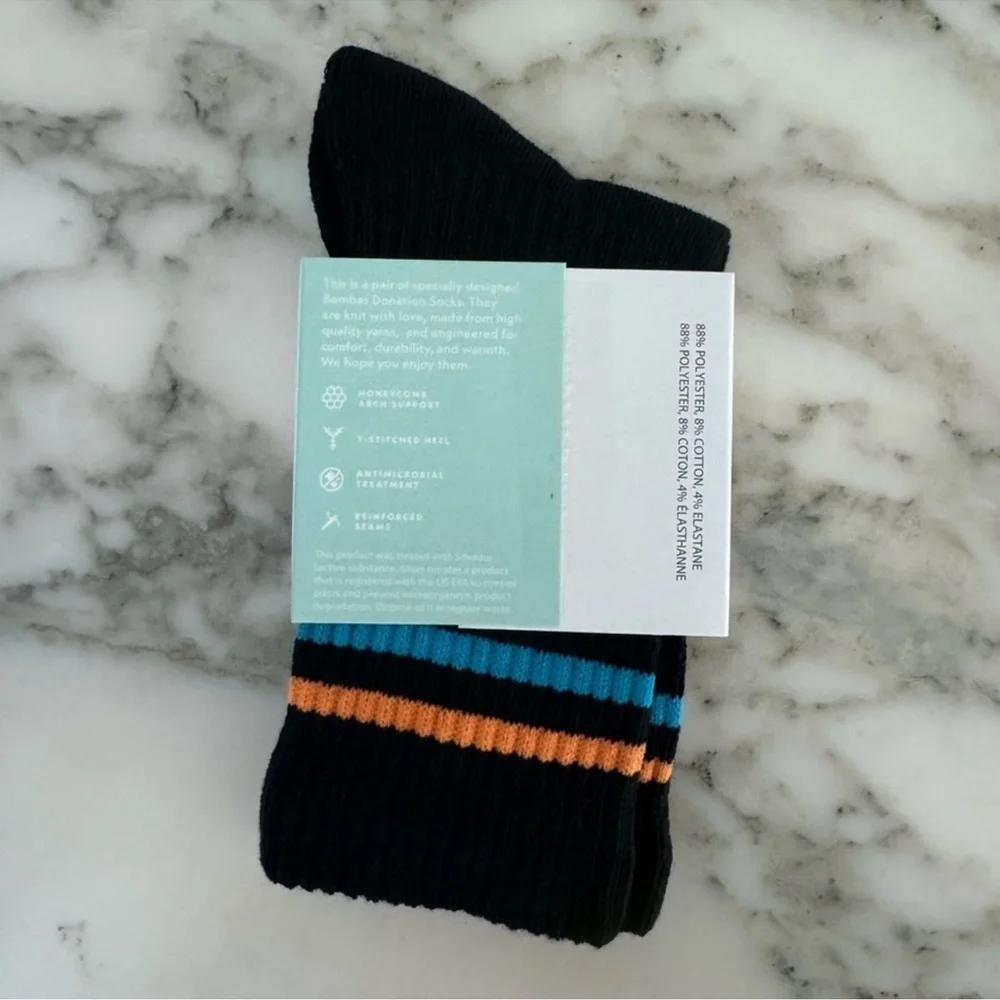 3 pack Bombas Black‎ Half Calf Socks NWT Size X-Small